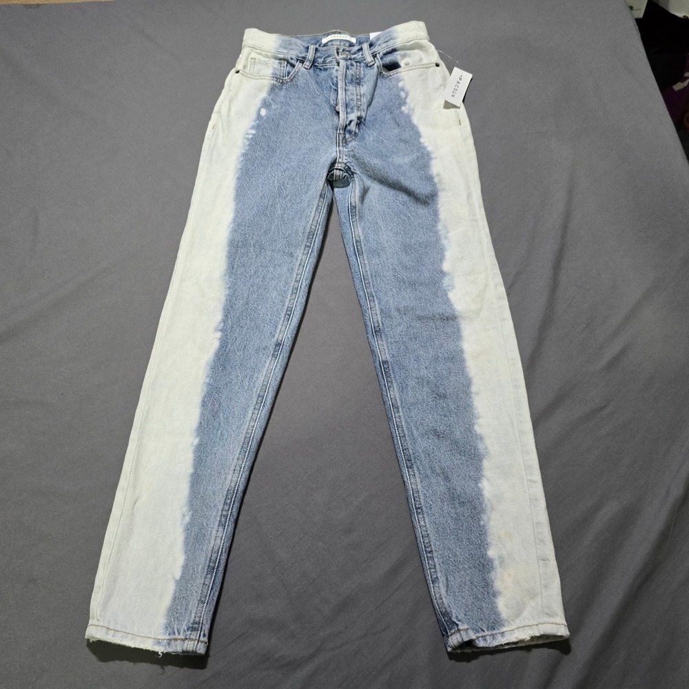 PacSun Ultra High Rise Slim Jeans Womens 24 Blue White Bleached Splash